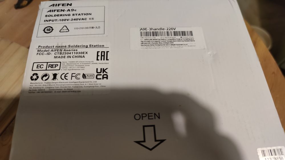 Stacja lutownicza Aifen A9e (Sugon)  160 wat, 3 rączki, 5 grotów