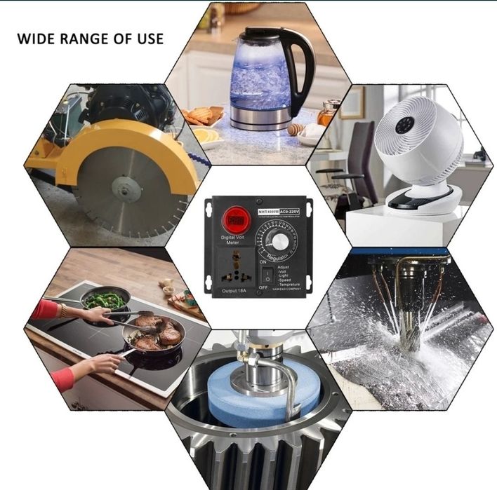 Регулятор напряжения Диммер с дисплеем BT-4000W 220V мощности