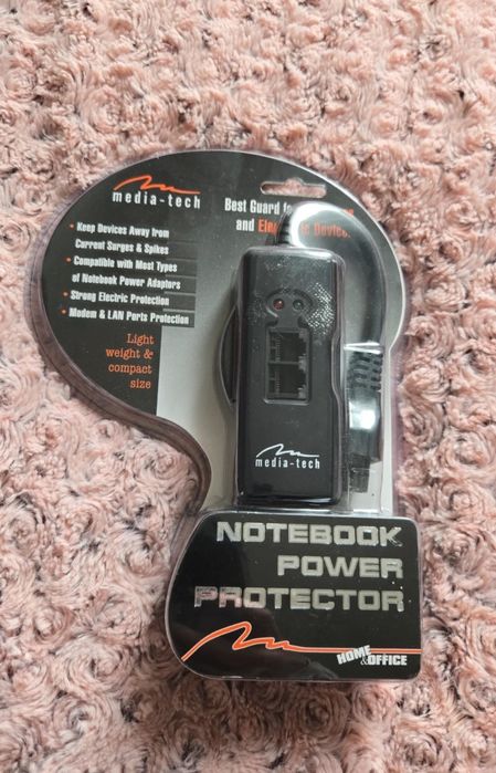 Media-Tech Notebook Power Protector – zabezpieczenie przeciwprzepięciowe + LAN/Modem