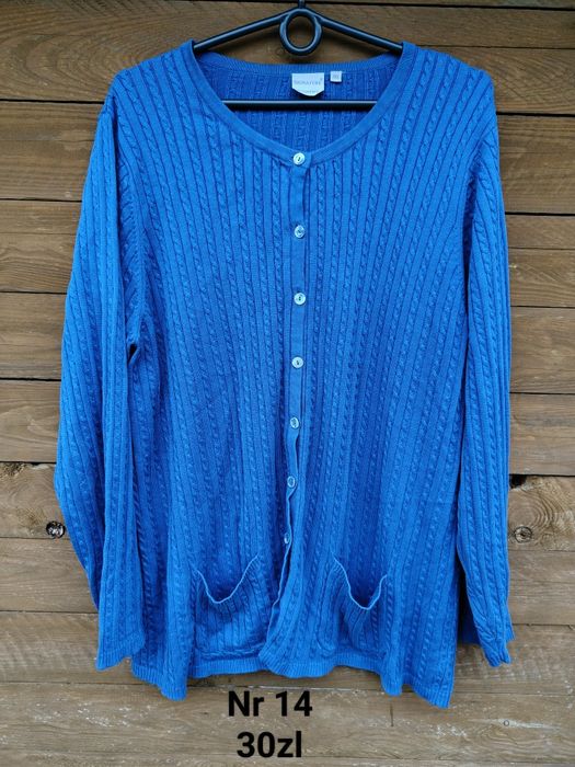 Sweter duży rozmiar, rozpinany