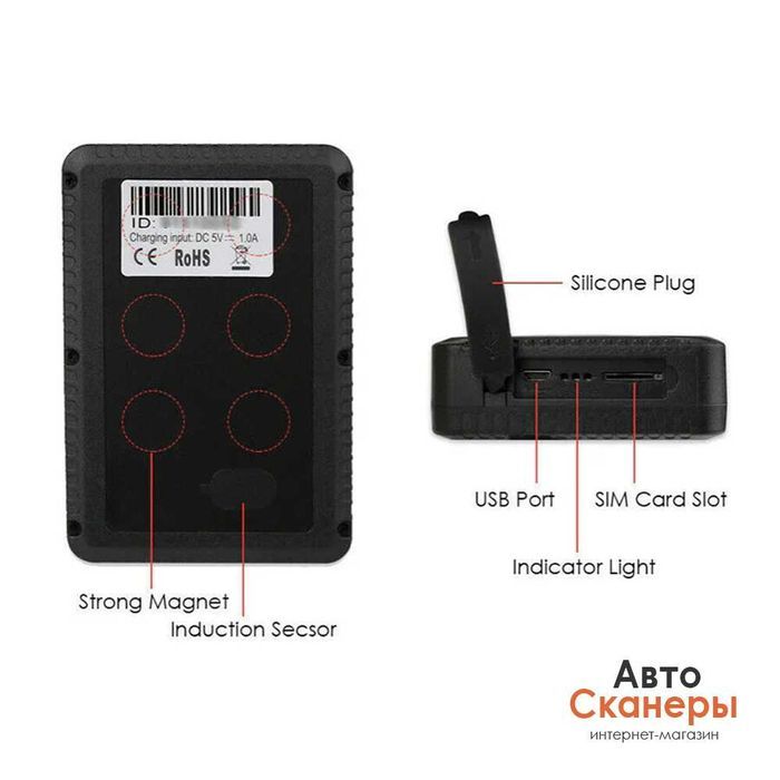 Автомобильный GPS трекер TK-STAR TK-915 (магнитом и аккумулятором)