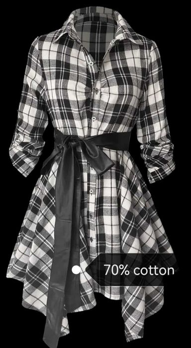 Sukienka zapinana szmizjerka 70% bawełna rozmiar L/XL