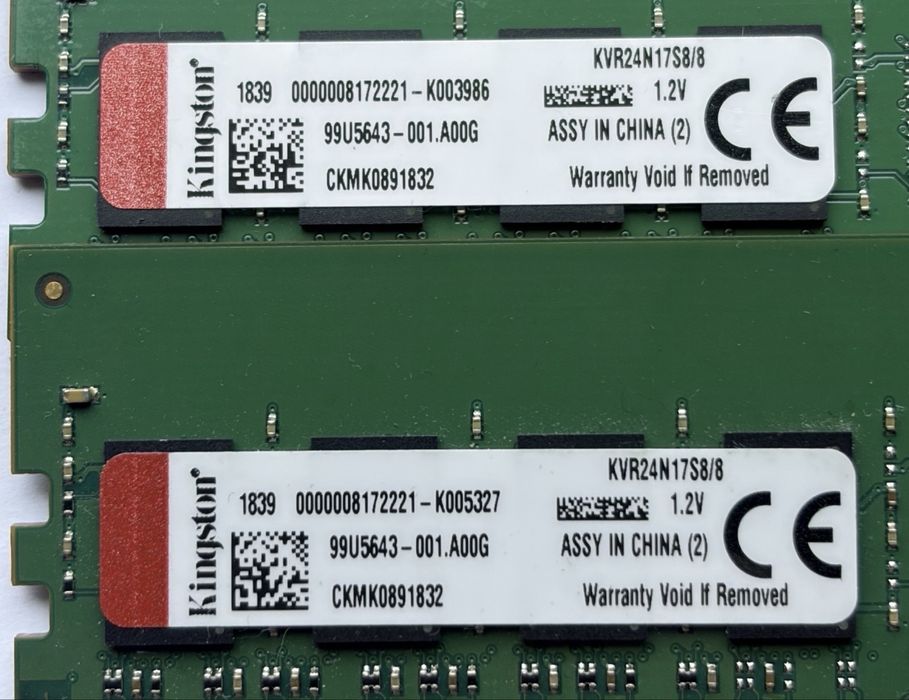 Kingston DDR4 16GB 2400Mhz