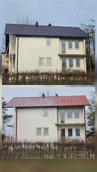 Malowanie dachu,dachów montaz papy termozgrzewalnej  mycie dachu przecieki