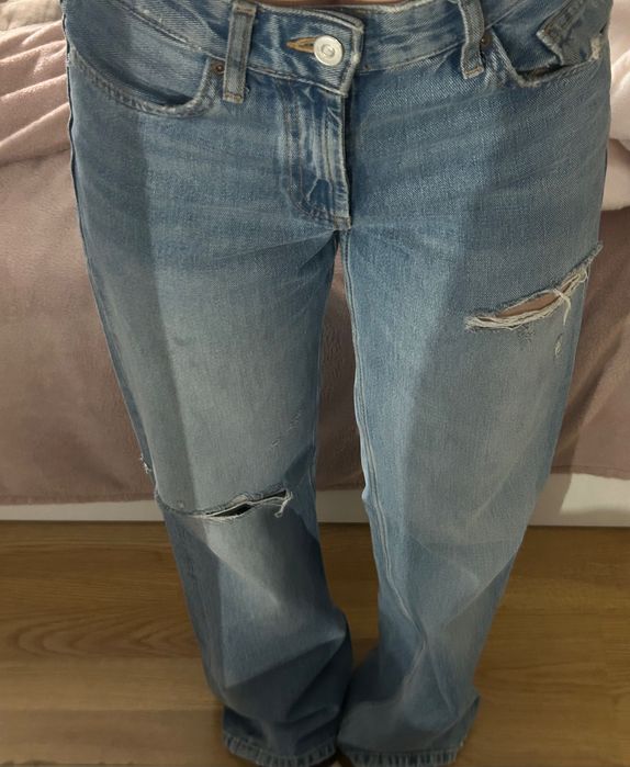 джинсы wide leg straight zara