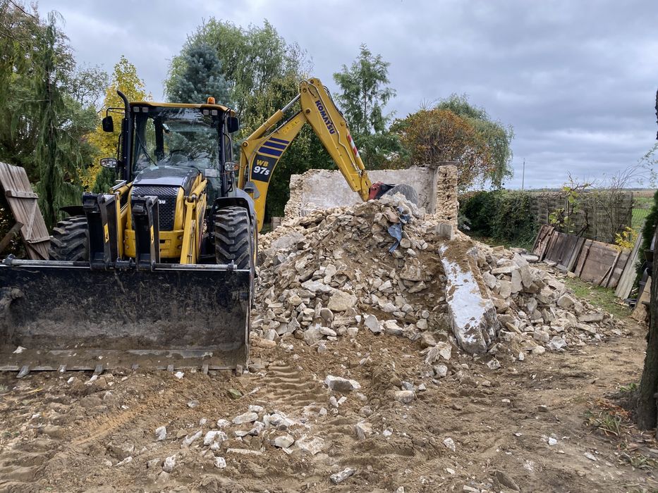 Odśnieżanie, usługi koparko ładowarka, piach, gruz kruszony,