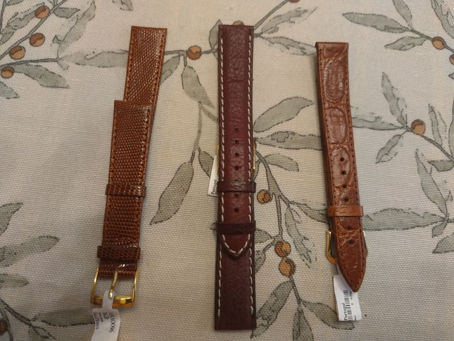 Braceletes de relógio de couro 18mm
