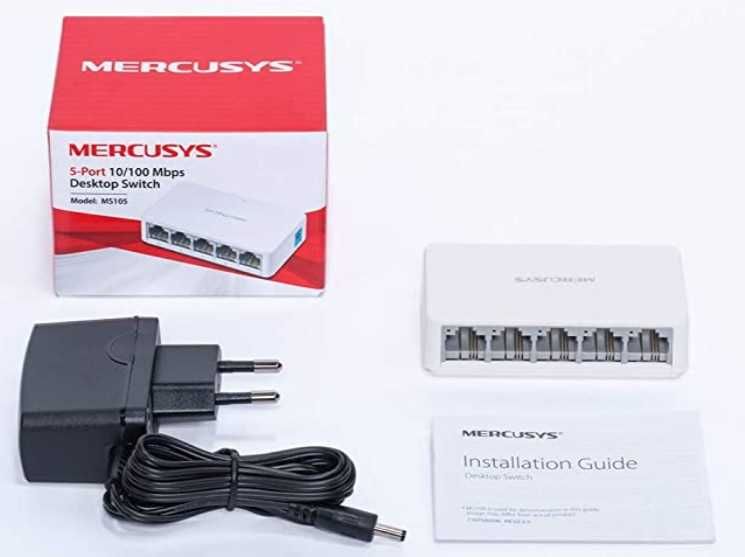 LOTE 5 SWITCHs (10/100Mbps) MERCUSYS MS105 (5 portas)