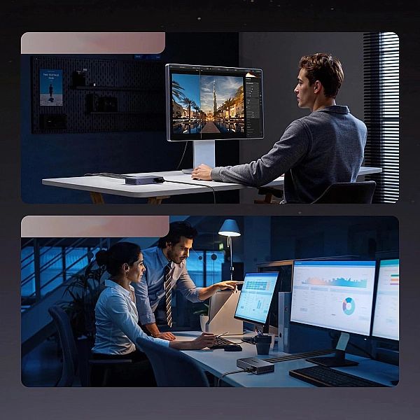 Switch Ugreen przełącznik ethernet 6-Portowy 1Gb/s z PoE - szary