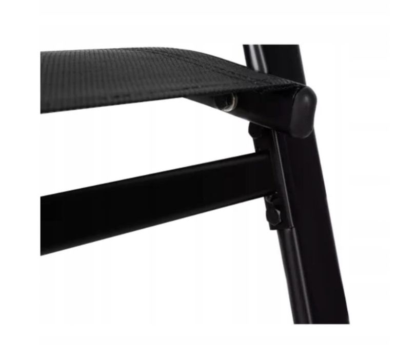 KRZESŁA OGRODOWE stalowe czarne 4 SZTUKI zestaw porządne BESTSELLER