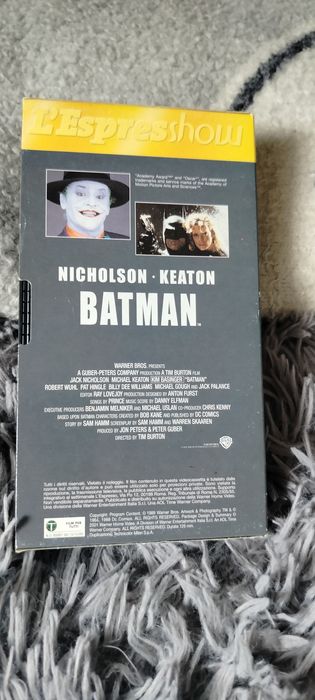 Kaseta VHS z filmem "Batman" z 1989 roku