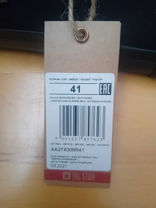 trampki damskie Big Star rozm. 41