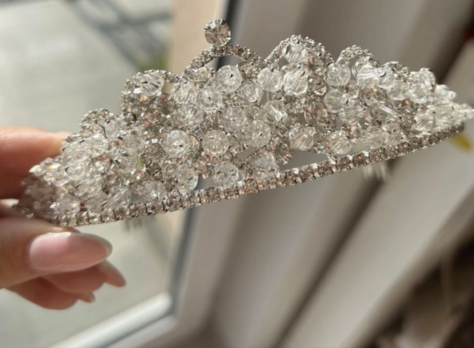 Diadem ślubny srebrny