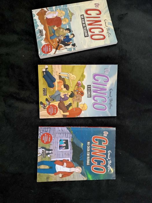 3 livros "Os cinco" 1, 5 e 15