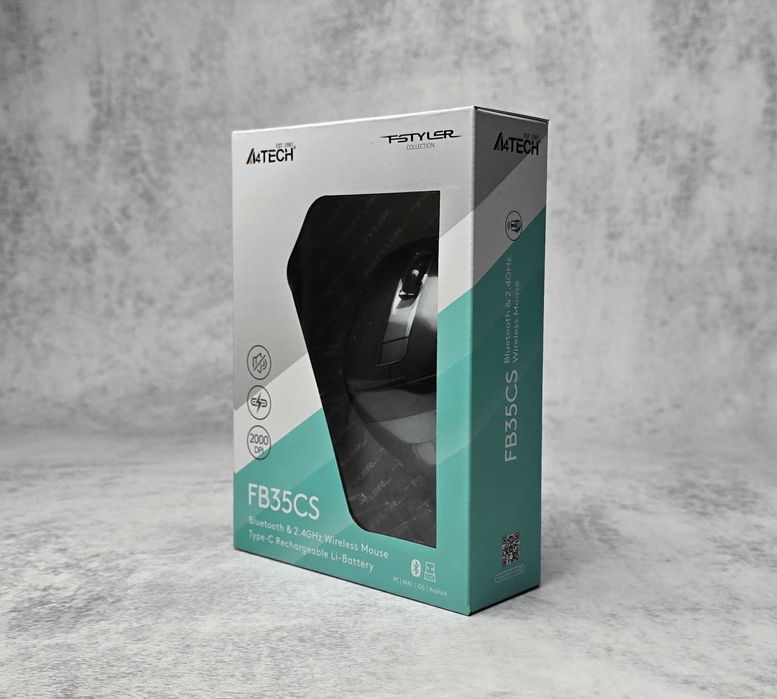 Миша бездротова A4Tech Fstyler FB35CS, BT + USB, rechargeable Нова