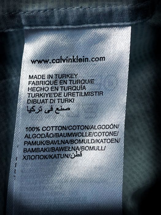 (L) Calvin Klein Nowa Męska Koszula Niebieska Biała Gładka