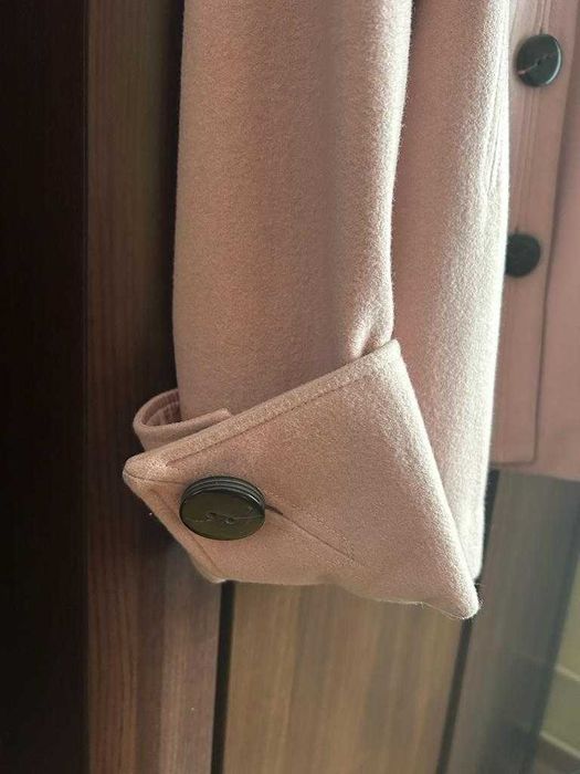 Kurtka Budrysówka Zara Basic - XL (42) - Wełna - Pudrowy Róż