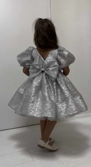 Сукня святкова золота срібна для дівчинки, випускне плаття