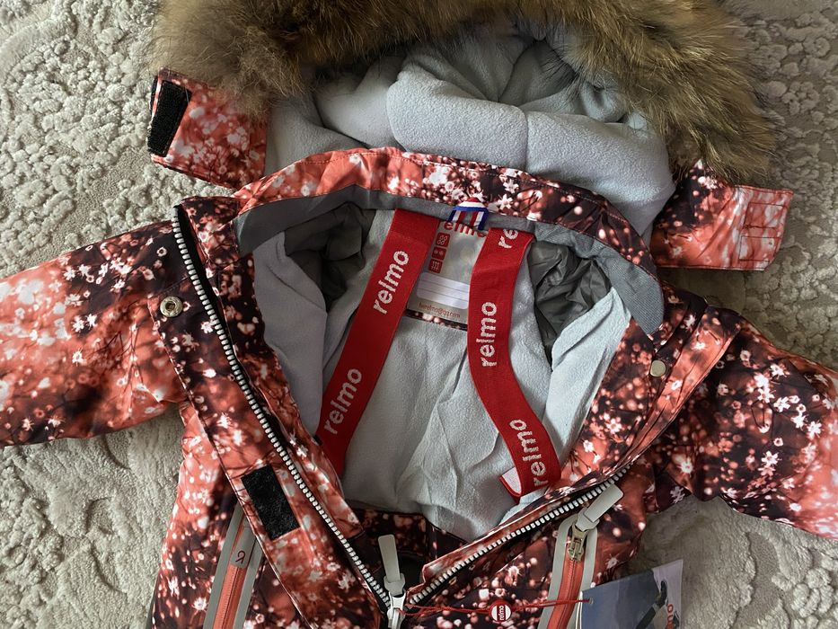 Зимовий дитячий суцільний термокомбінезон на дівчинку 86-104 Jie.Reimo