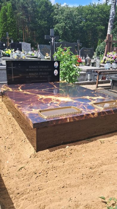 Nowoczesne Tanie Nagrobki podwójne 3599 z montażem Cały Kraj Promocja