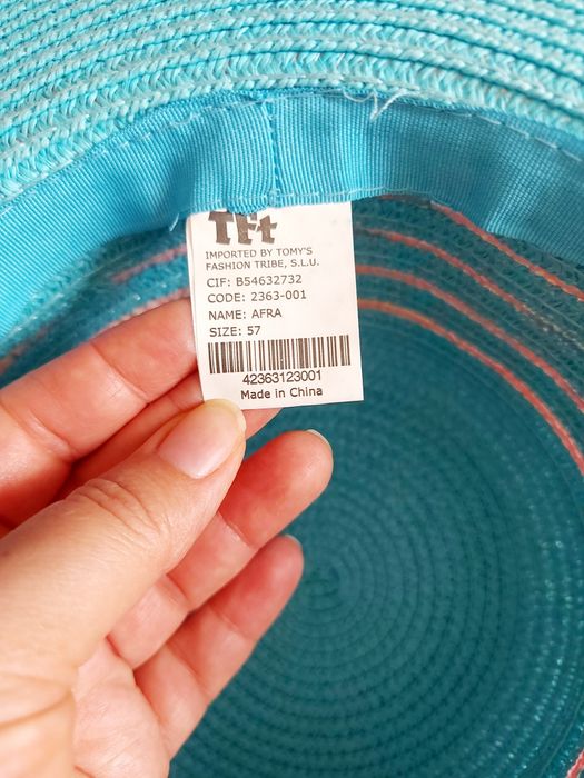 Chapéu verão turquesa