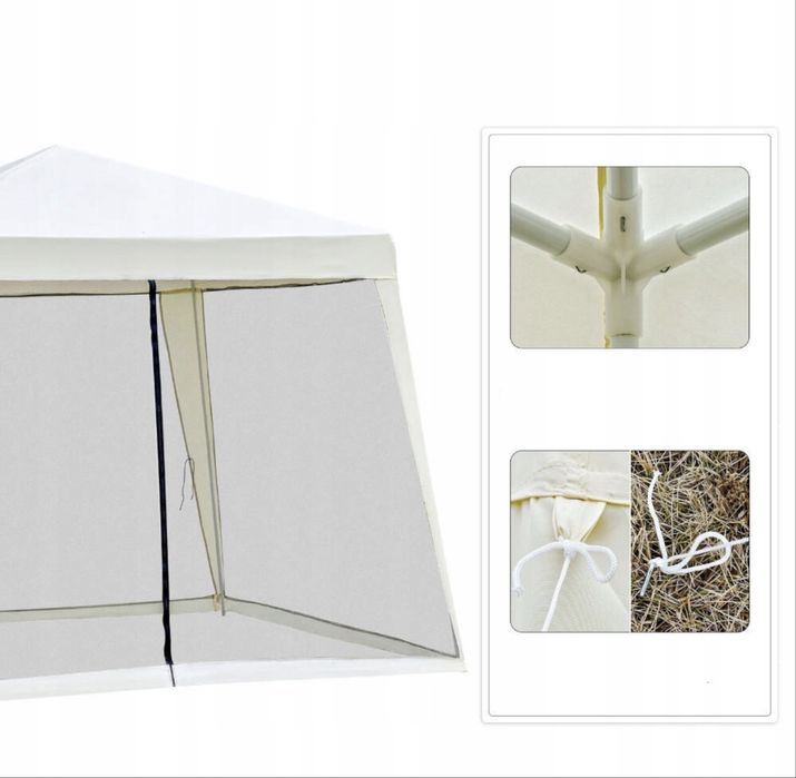 Садовий павільйон 3х3 м з москітною сіткою, шатер, намет, палатка