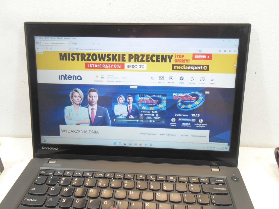 Laptop Lenovo Thinkpad T450 i5/8GB/SSD256/W11 Kraków gwar. 12 msc.