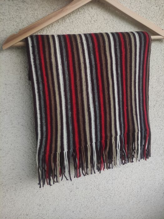 Kolorowy męski szalik w paski