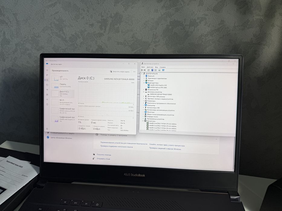 Asus StudioBook/RTX2060-6GB/SSD 1TB/i7/16GB/Ноутбук.