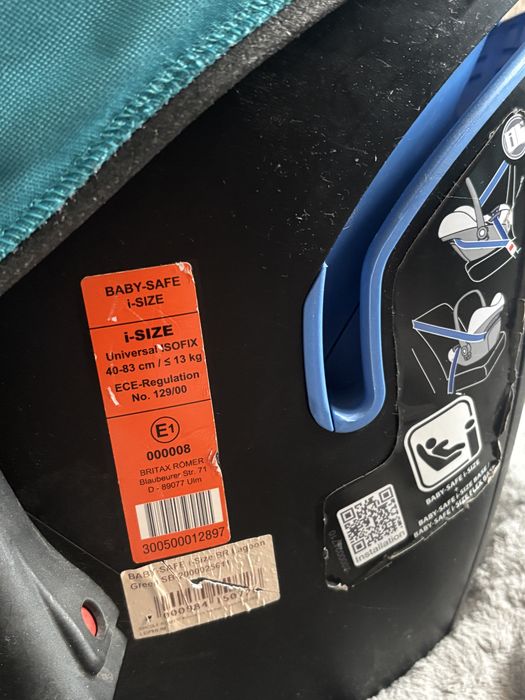 Продам дитяче автокрісло Britax Römer Baby-Safe (бірюзове)