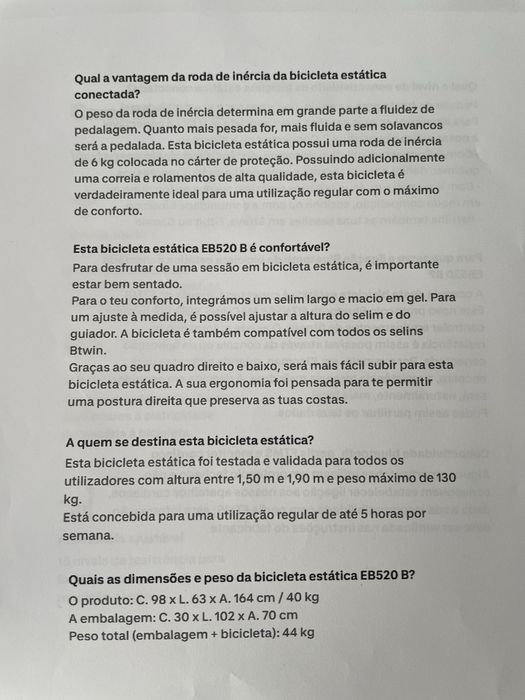 Bicicleta estática,novissima sem embalagem
