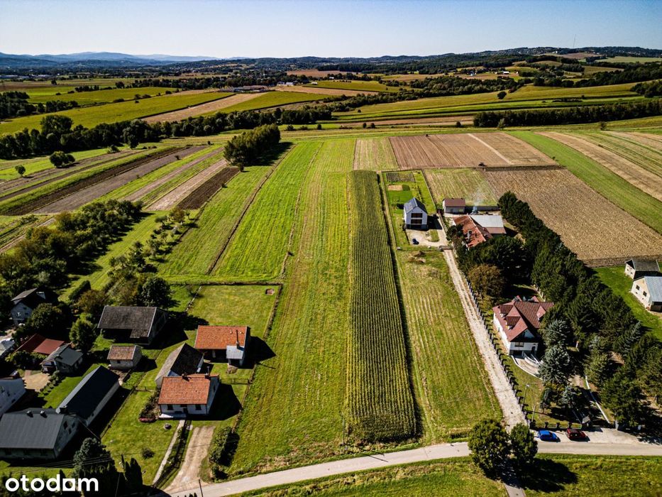 Widokowa działka budowlana 10arów + 65arów rolne