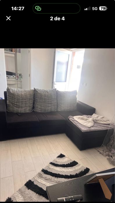 Sofa preto e cinza