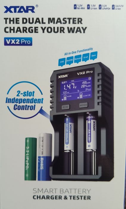 Зарядний пристрій XTAR VX2Pro