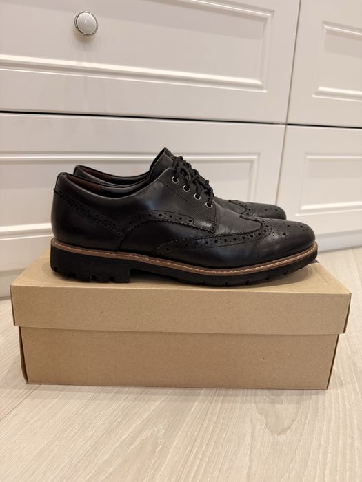 Туфлі напівчеревики чоловічі Clarks шкіра р.46