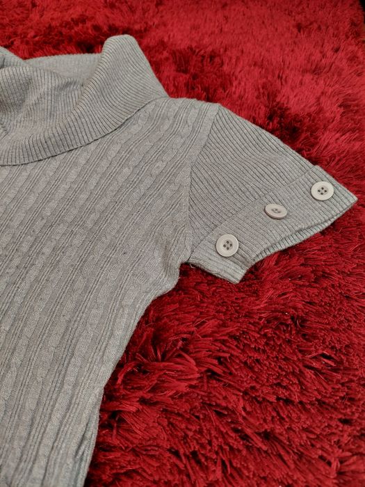 Camisola de malha cinza