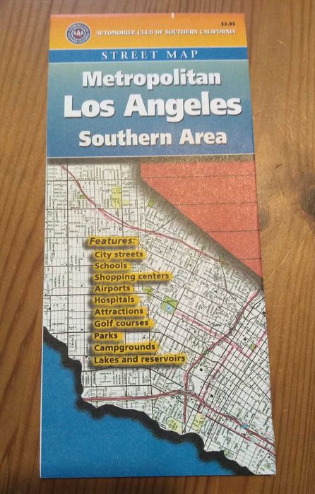 Mapa Metropolitan Los Angeles Southern Area