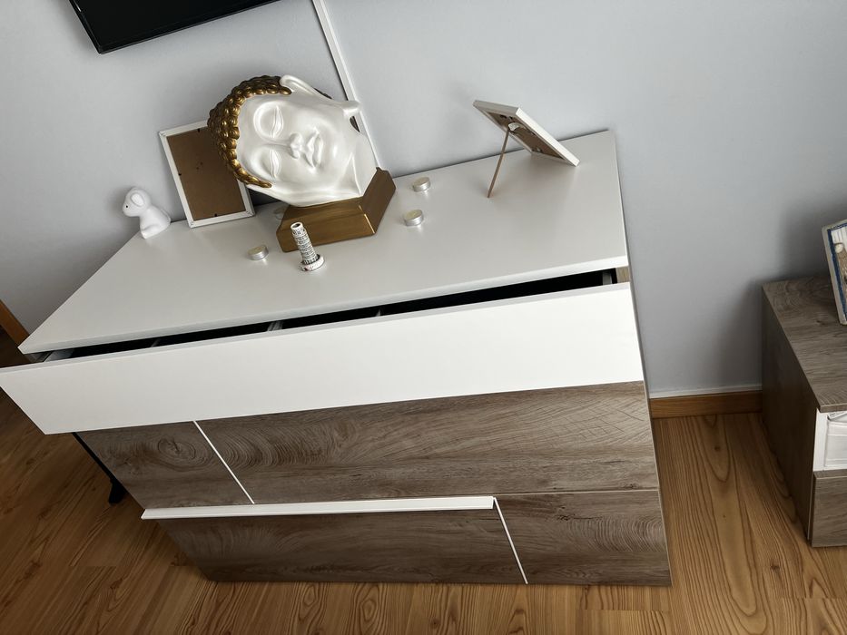 Quarto carvalho e branco conforama