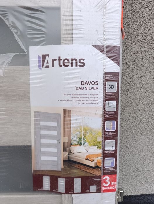 Drzwi wewnętrzne 70 L Davos Dąb silver