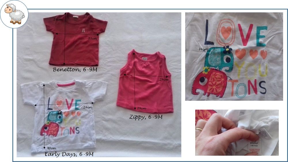 0-12Meses Menina Primavera/Verão - camisas, t-shirts e blusas