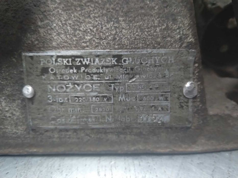 Nożyce Do Blachy Stołowe Uszkodzone