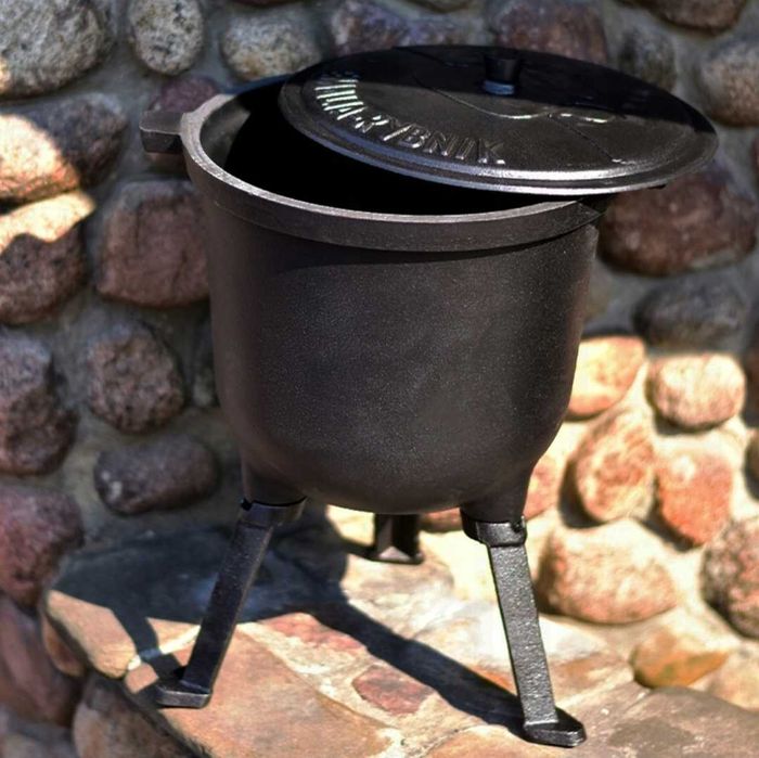 OKAZJA !!! KOCIOŁEK żeliwny myśliwski 4L na ognisko garnek GRATIS !!!