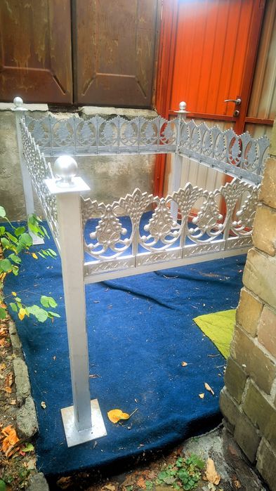 Огорожа АЛЮМІНІЄВА, НЕ ІРЖАВІЄ, вічна на могилу на кладовище 2*1.5м