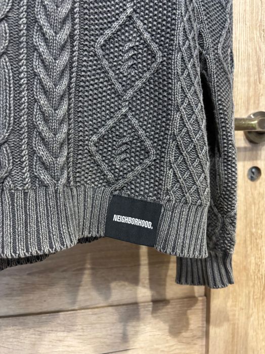 NEIGHBORHOOD sweter bawełniany męski kolor szary