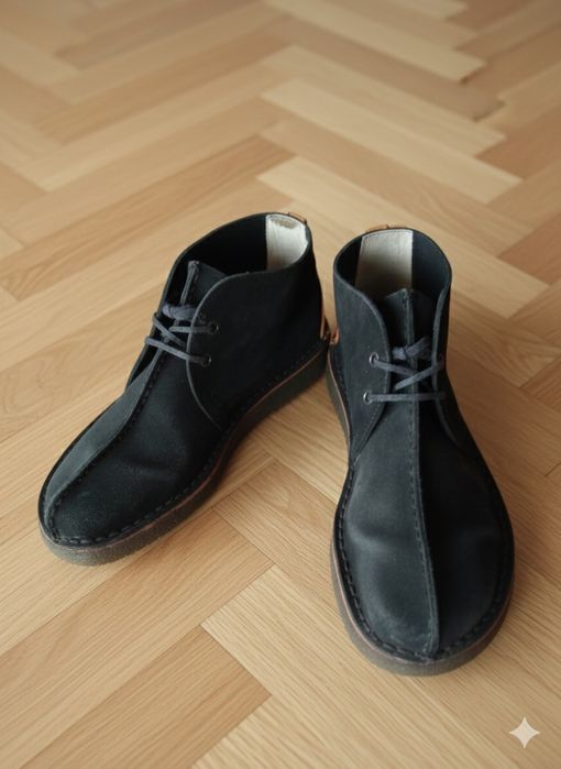 Черные замшевые ботинки Clarks Originals Desert Boot р42(стелька 26,5)