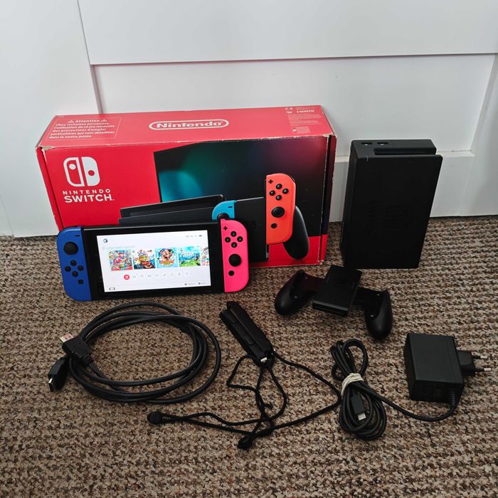 !!! Patrz OPIS !!! Konsola Nintendo Switch V2 Komplet