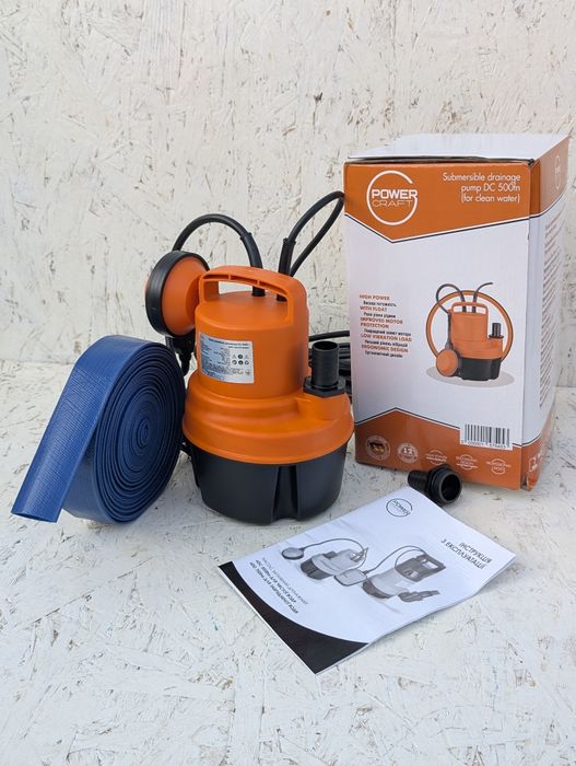 Насос DC 500fn + 10m фекальний шланг. Для відкачування води.