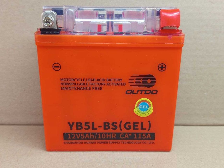 Акумулятор мото АКБ GEL 12V 5Ah YT5L 12N5L YTX5L ACTIVE "TCS, OUTDO"