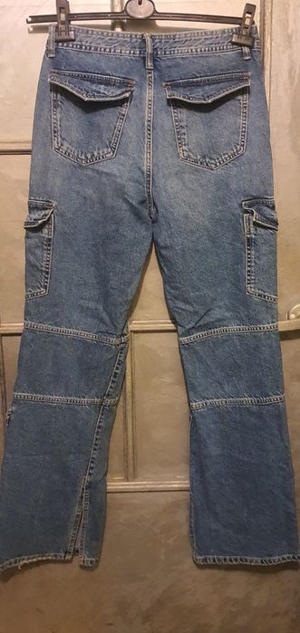 Jeansy damskie cargo Zara 36