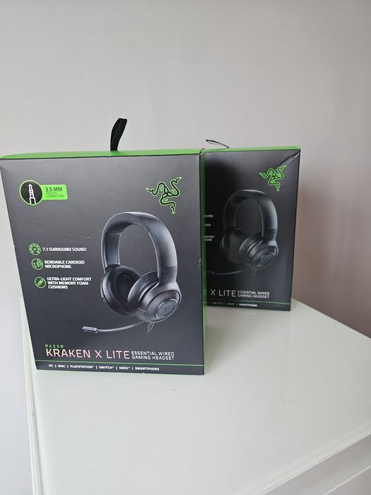 2x Headsets Gaming Razer Kraken X Lite 7.1 — NOVOS / Selados